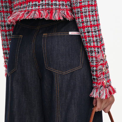 İndigo Düz Paça Denim Jean
