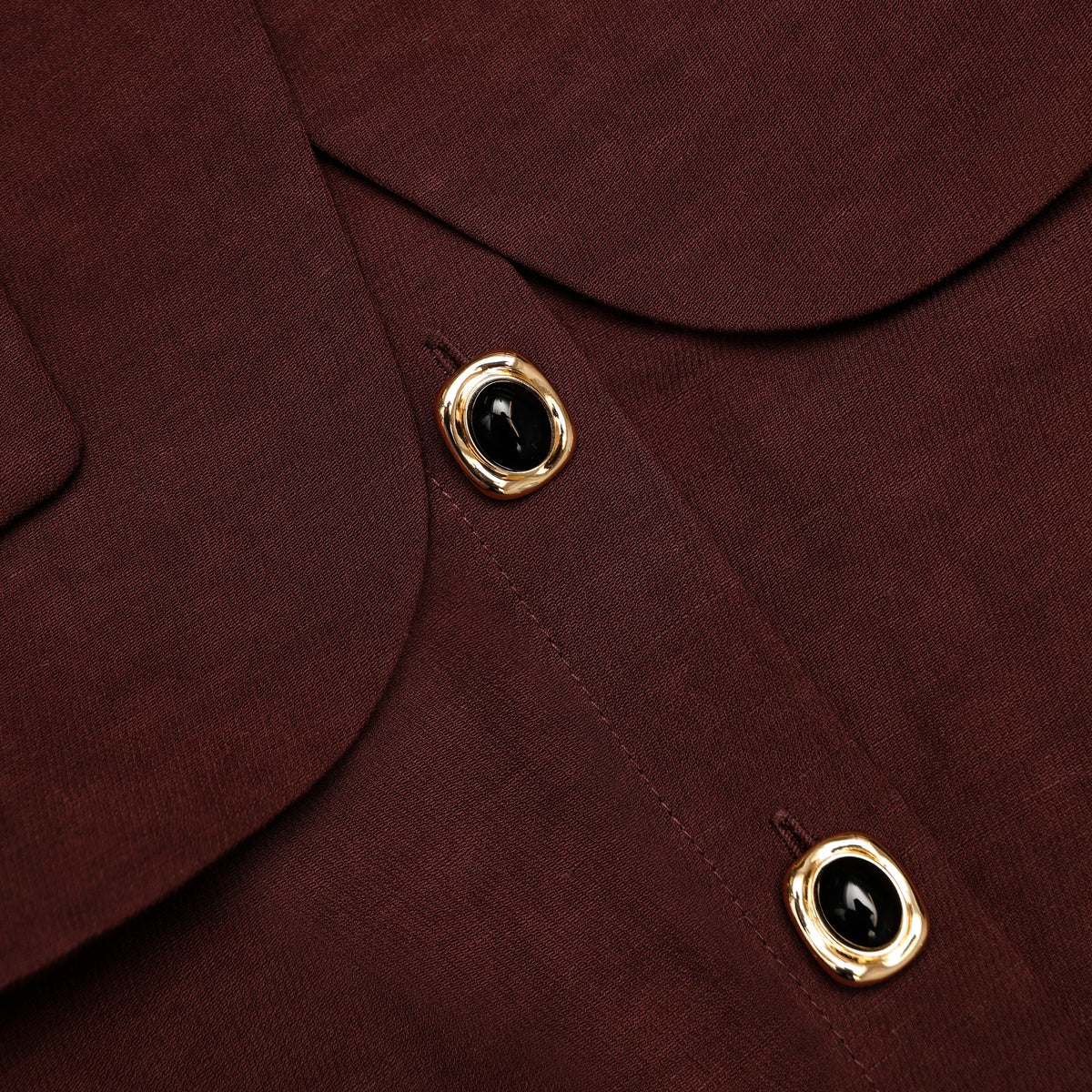 Kahverengi Keten Peplum ve Kemer Detaylı Midi Elbise