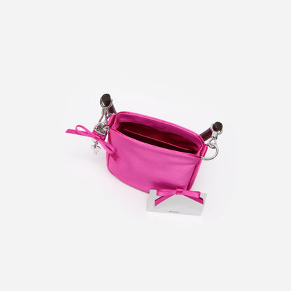 Pembe Saten Mini Tote Çanta