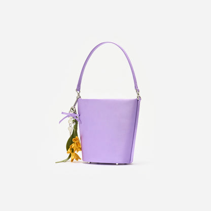 Lila Saten Bucket Çanta