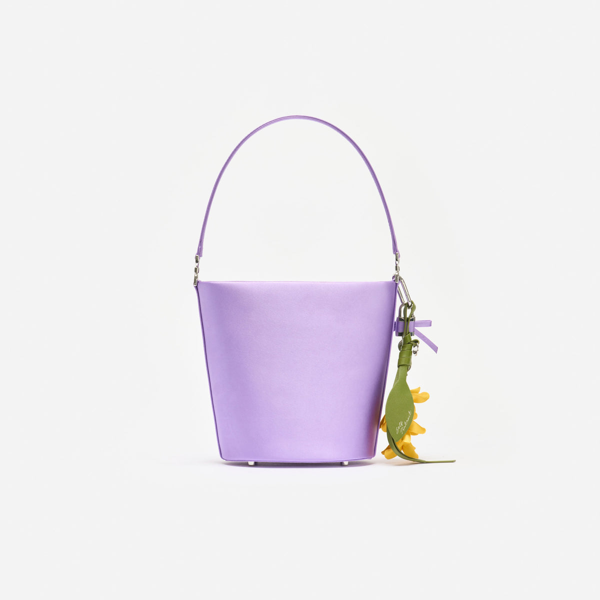 Lila Saten Bucket Çanta