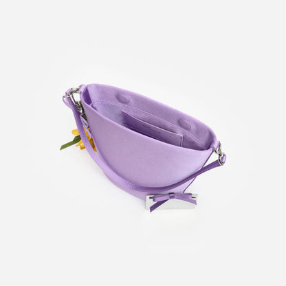 Lila Saten Bucket Çanta