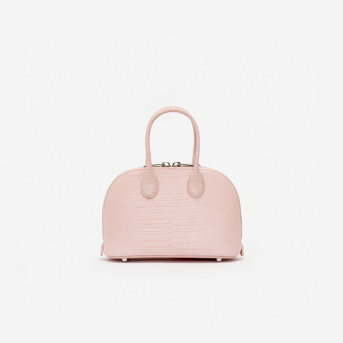Pembe Kabartma Deri Mini Çanta
