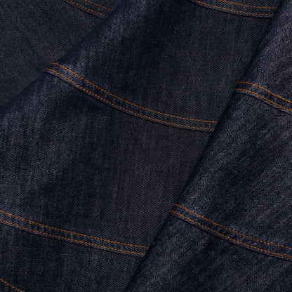 İndigo Denim Boyundan Bağlamalı Mini Elbise