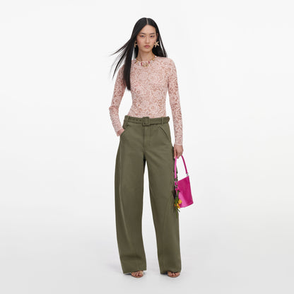 Haki Kargo Cepli Barrel Jean