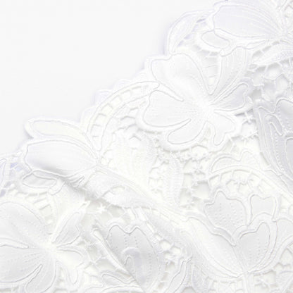 Beyaz Dantel Peplum Üst