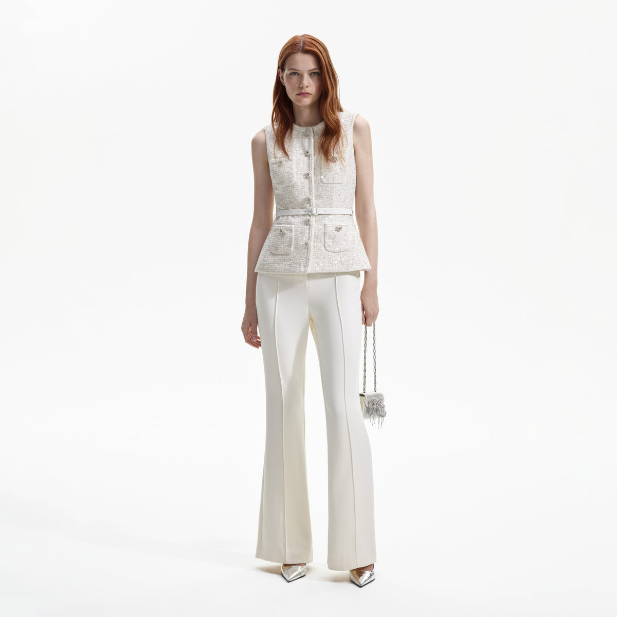 Krem Payet Detaylı Buklet Tulum