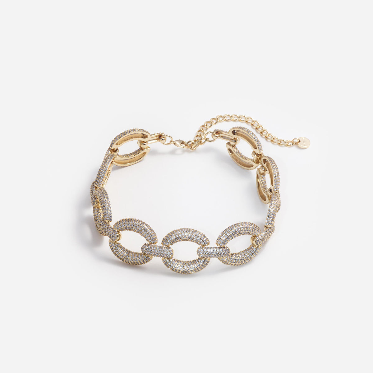Altın Kristal Zincir Choker Kolye