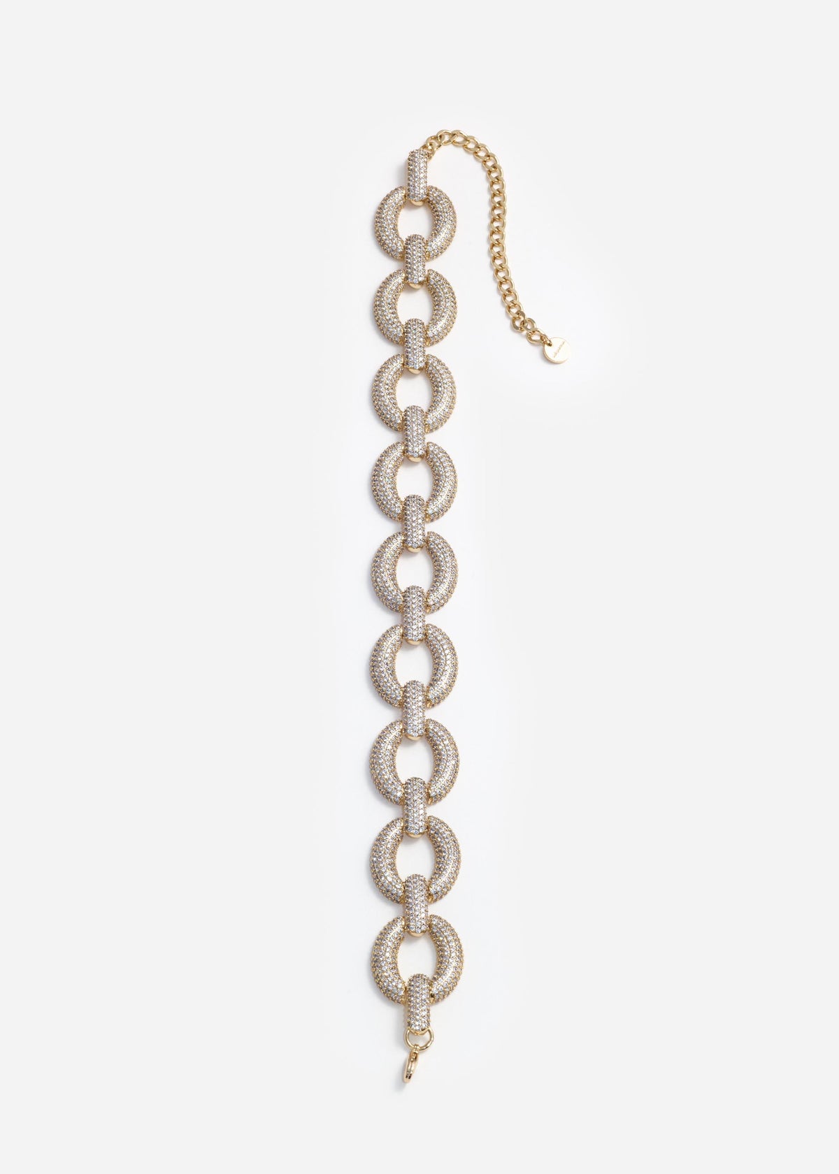 Altın Kristal Zincir Choker Kolye