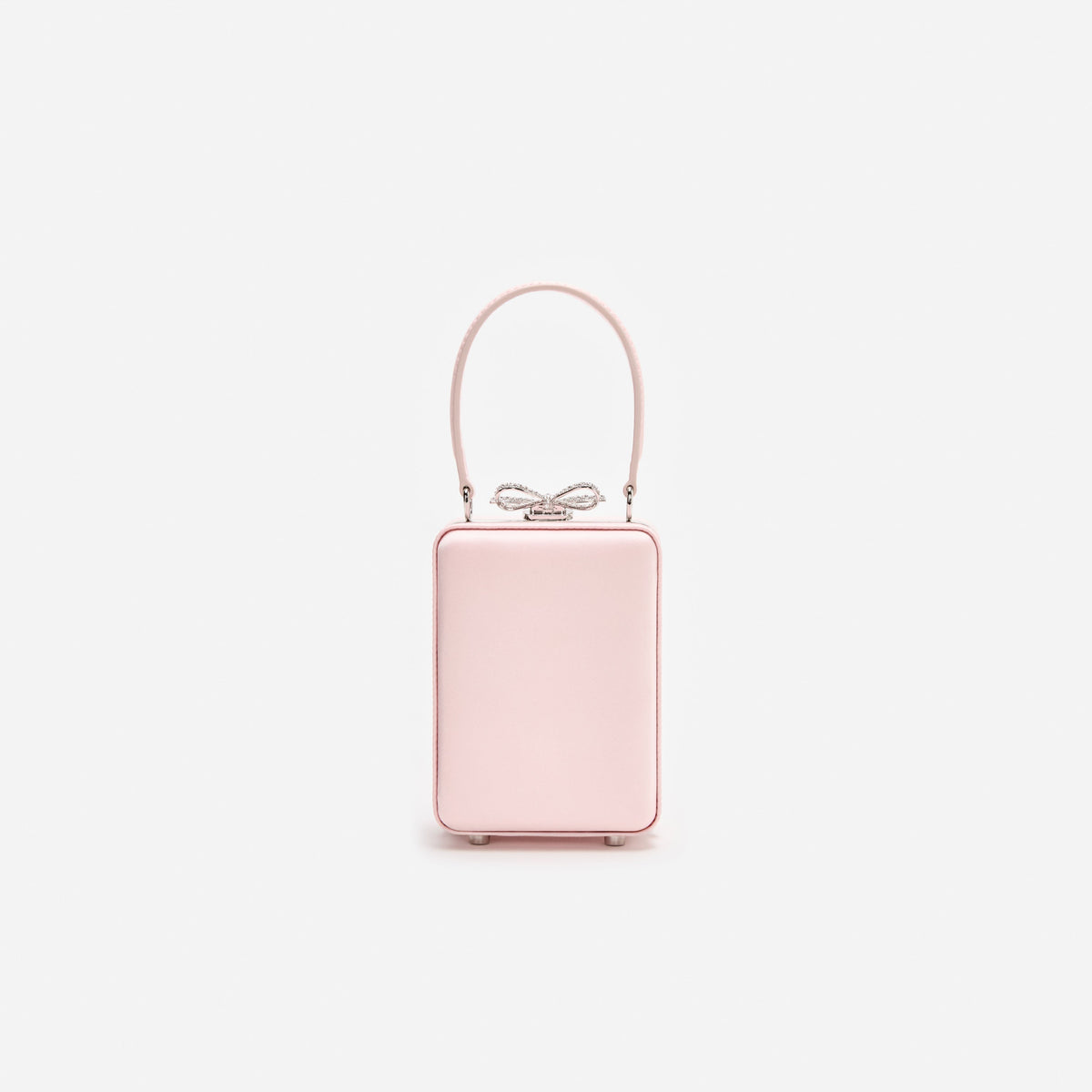 Pembe Çiçek Boncuklu Saten Mikro Çanta