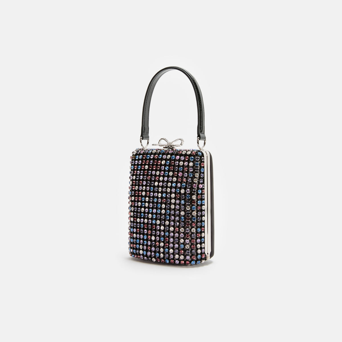 Çok Renkli Kristal Taşlı Mini El Çantası