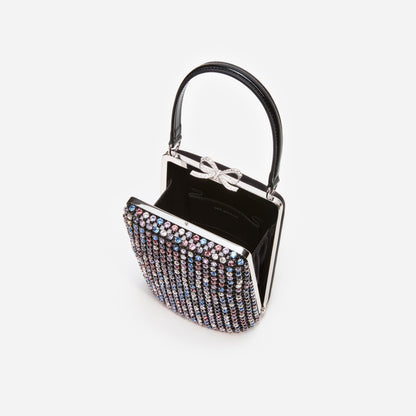 Çok Renkli Kristal Taşlı Mini El Çantası