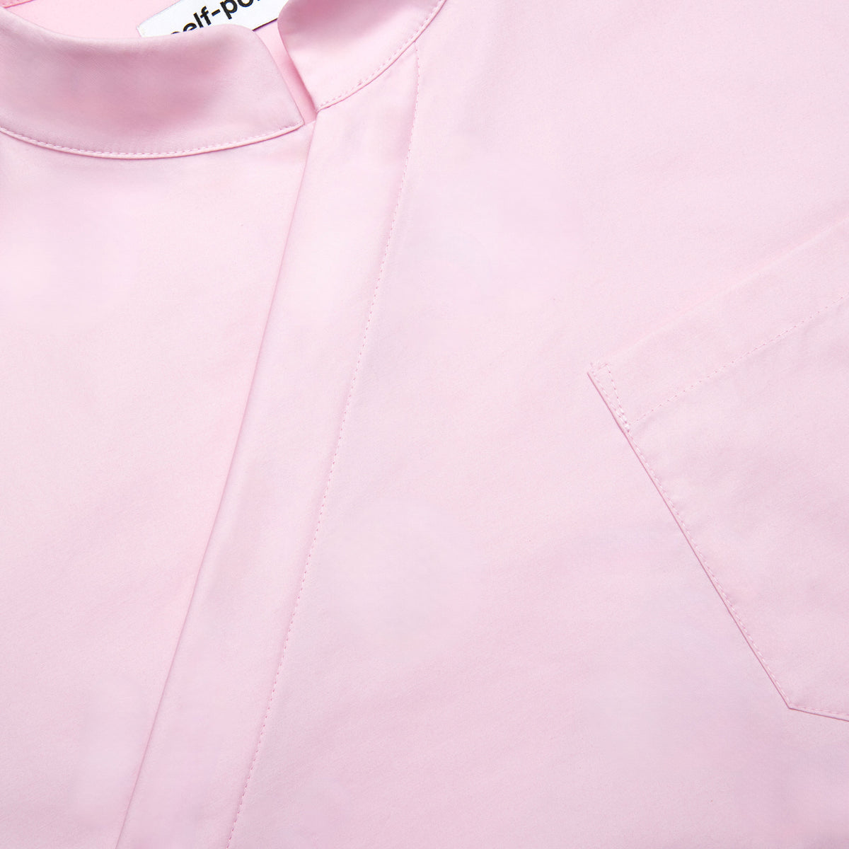 Pembe Asimetrik Pamuklu Gömlek