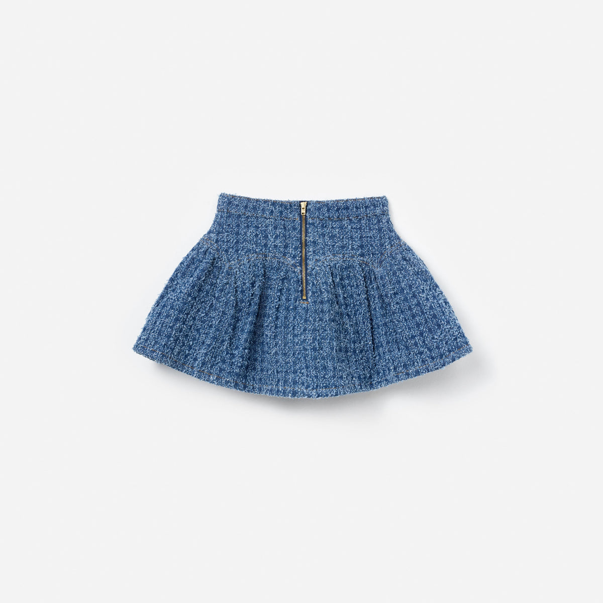 Dokulu Denim Çocuk Etek