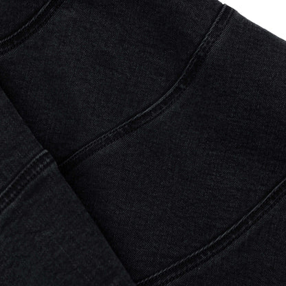 Siyah Kloş Denim Mini Etek