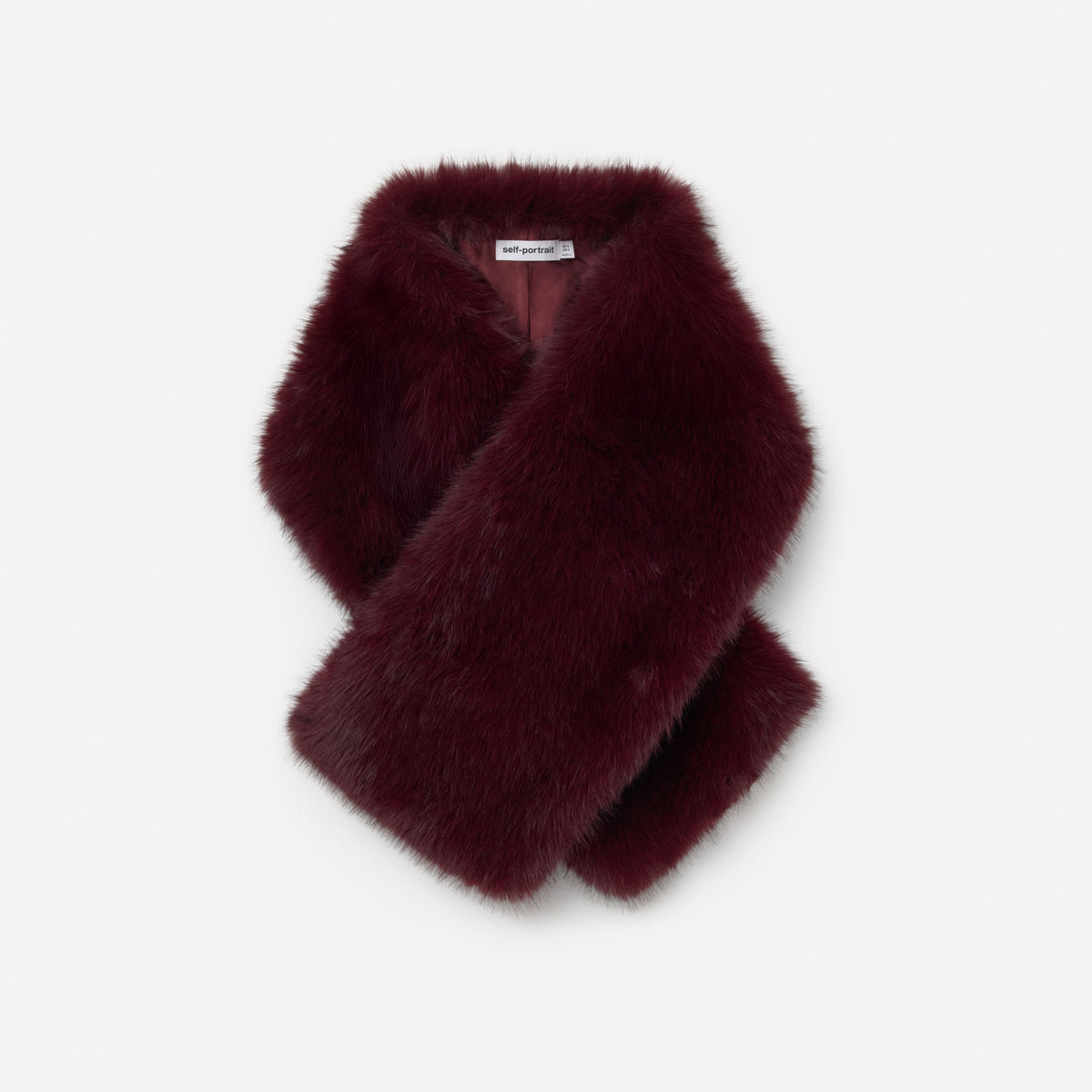 Bordo Suni Kürk Atkı