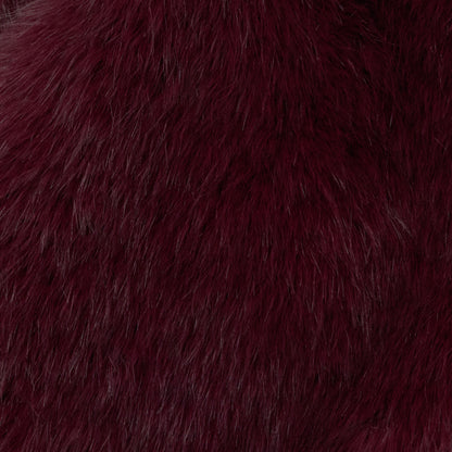 Bordo Suni Kürk Atkı