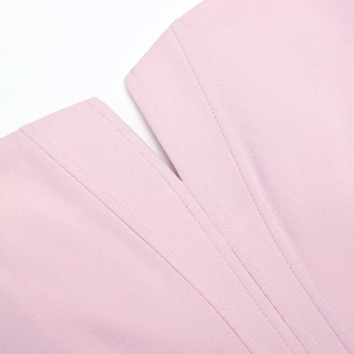 Pembe Korse Detaylı Krep Midi Elbise
