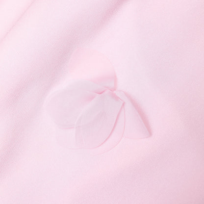 Pembe Şal Detaylı Jorjet Maksi Elbise