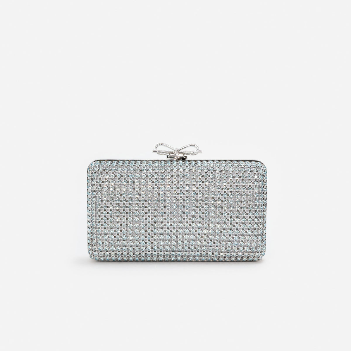 Mavi Kristal Detaylı Mini Portföy Çanta