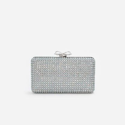 Mavi Kristal Detaylı Mini Portföy Çanta