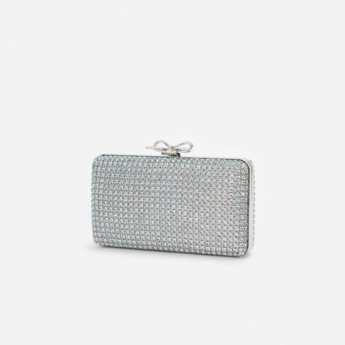 Mavi Kristal Detaylı Mini Portföy Çanta