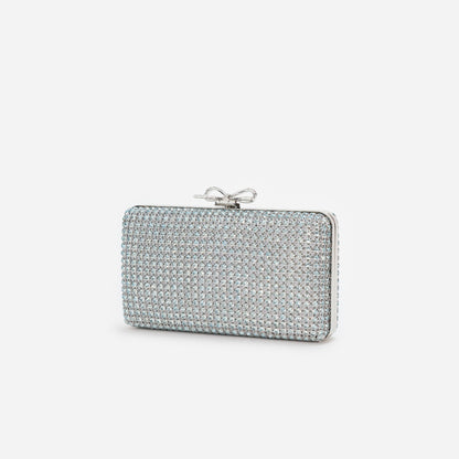 Mavi Kristal Detaylı Mini Portföy Çanta