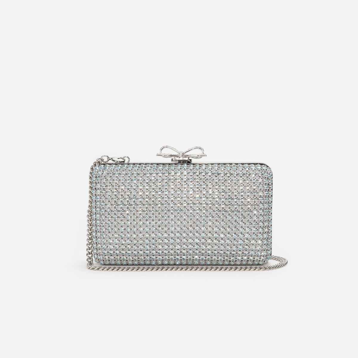 Mavi Kristal Detaylı Mini Portföy Çanta