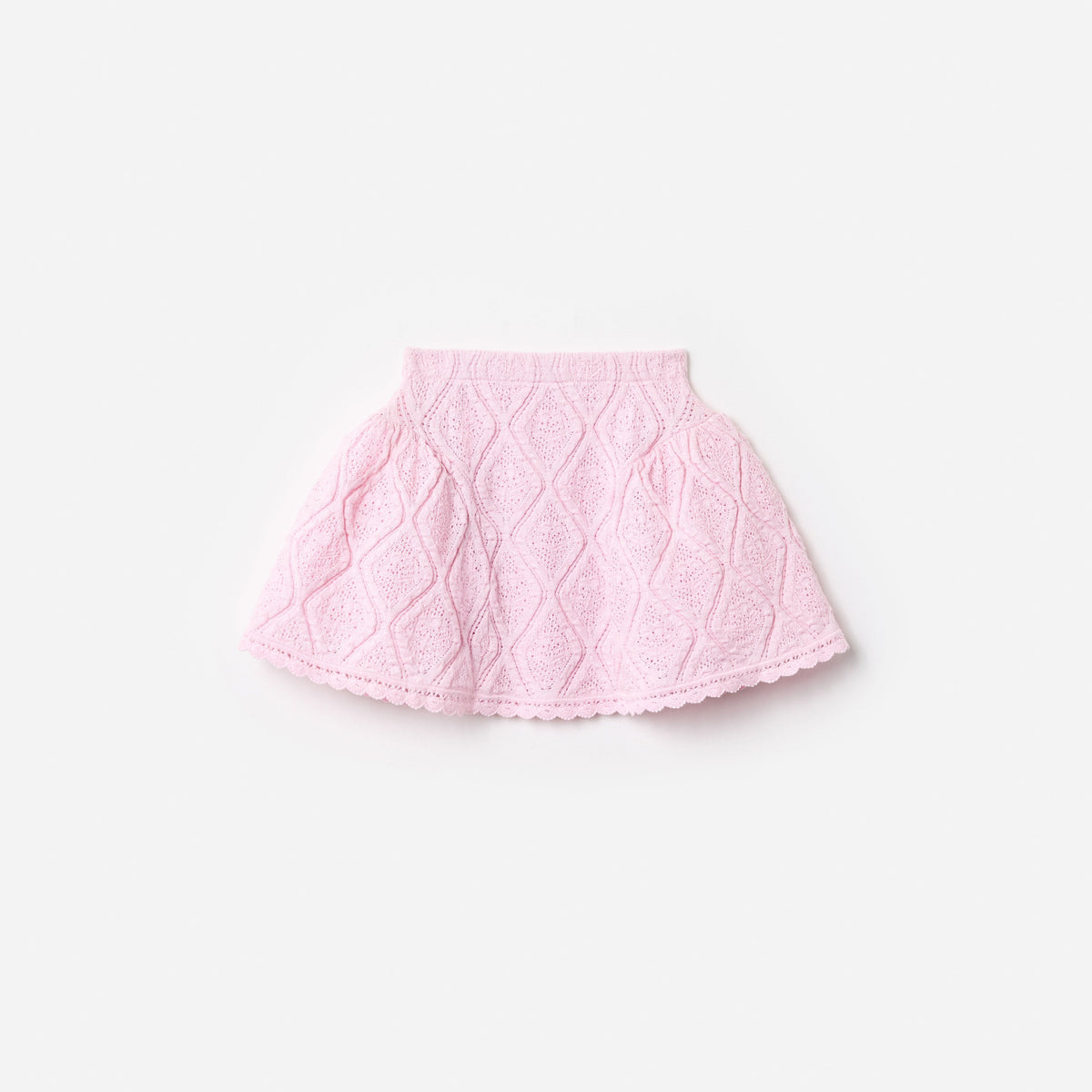 Pembe Dantel Fiyonk Detaylı Çocuk Etek