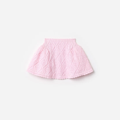 Pembe Dantel Fiyonk Detaylı Çocuk Etek