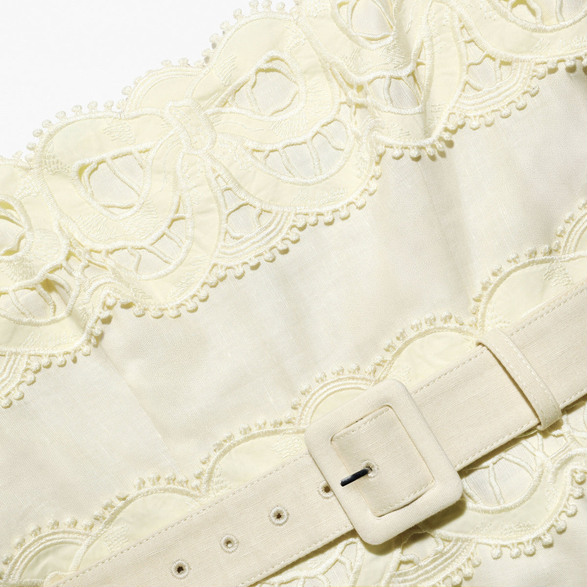 Sarı Keten Peplum Midi Elbise